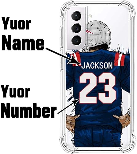 Miniatura 9 de IKPYTREE Funda transparente con nombre y número personalizados para Samsung Galaxy S21+ S20 Ultra S10 FE S9 Plus S8 Note 20 10 Pro 9 8, funda