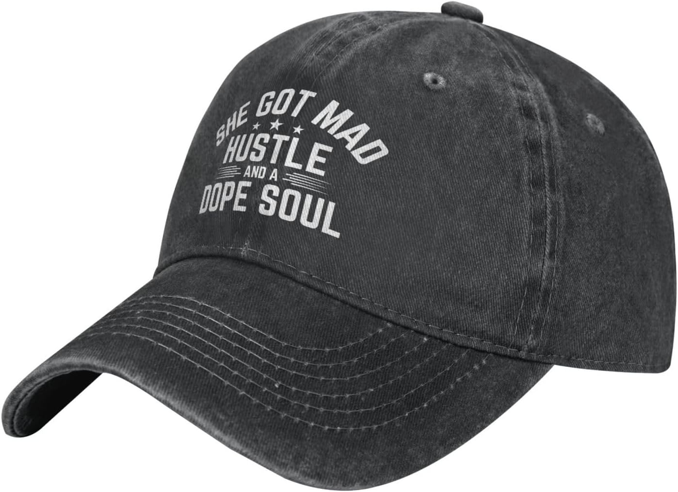 She Got Mad Hustle and A Dope Soul Hat for Men Women Trucker Hat Baseball Cap Funny Hat Gifts