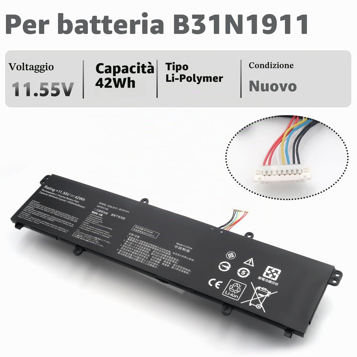 B31N1911 C31N1911 Laptop Batteria per ASUS VivoBook Flip TM420I TM420IA TP470EA D413D TM420U TM420UA S413 S413DA S413JA K413 K413EA M413 M413D TM420 TP420 TP470 TP470EZ X413 X413F X413FA