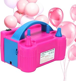 XJYMCOM 220v-240v 600w Balloon Pump Electric Portable Lightweight Balloon Inflator with 2 Nozzle Air Balloon Helium Pump for Balloon Arch Portable Balloon Inflator for Birthday and Festival