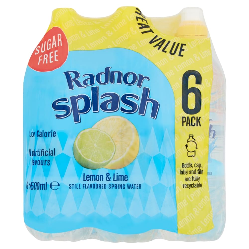 Aqua Splash Still Lemon and Lime Spring Water, 6x500 ml