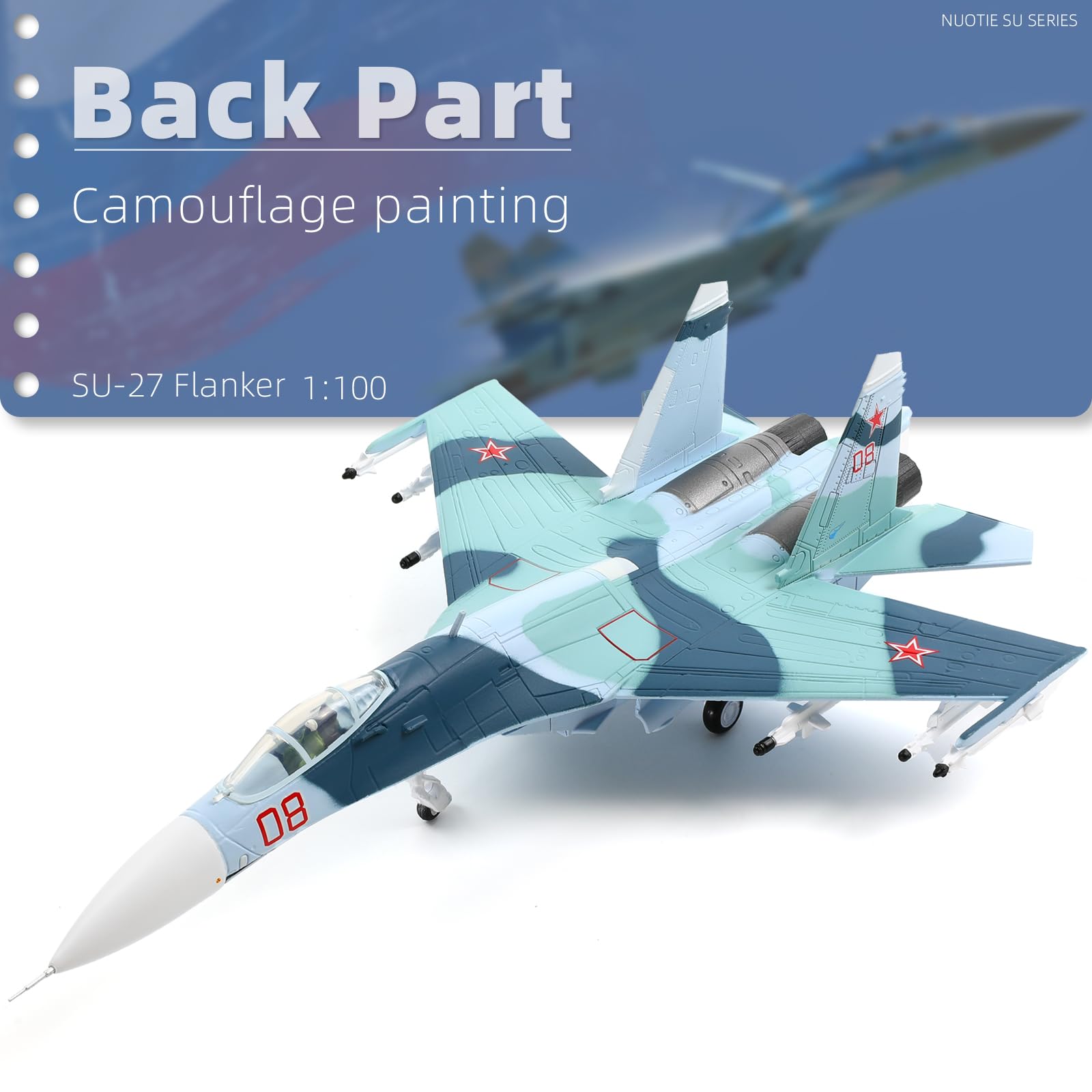 Amazon.co.jp: NUOTIE 1:100 Su-27 フランカーモデル航空機キット完成