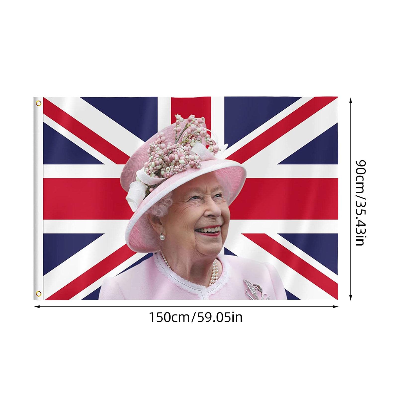 Amazon.co.jp: Elizabeth II Queens Flag- 2022 Union Jack Flag