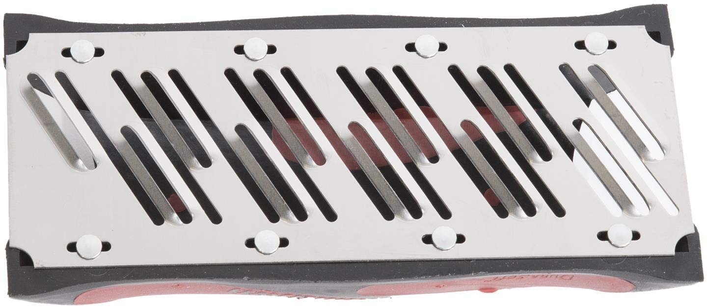 MARSHALLTOWN 14390 Senza Guide, raspa con Manico DuraSoft, in Acciaio Inossidabile, Lunghezza 140 mm, utensile per cartongesso, Rosso