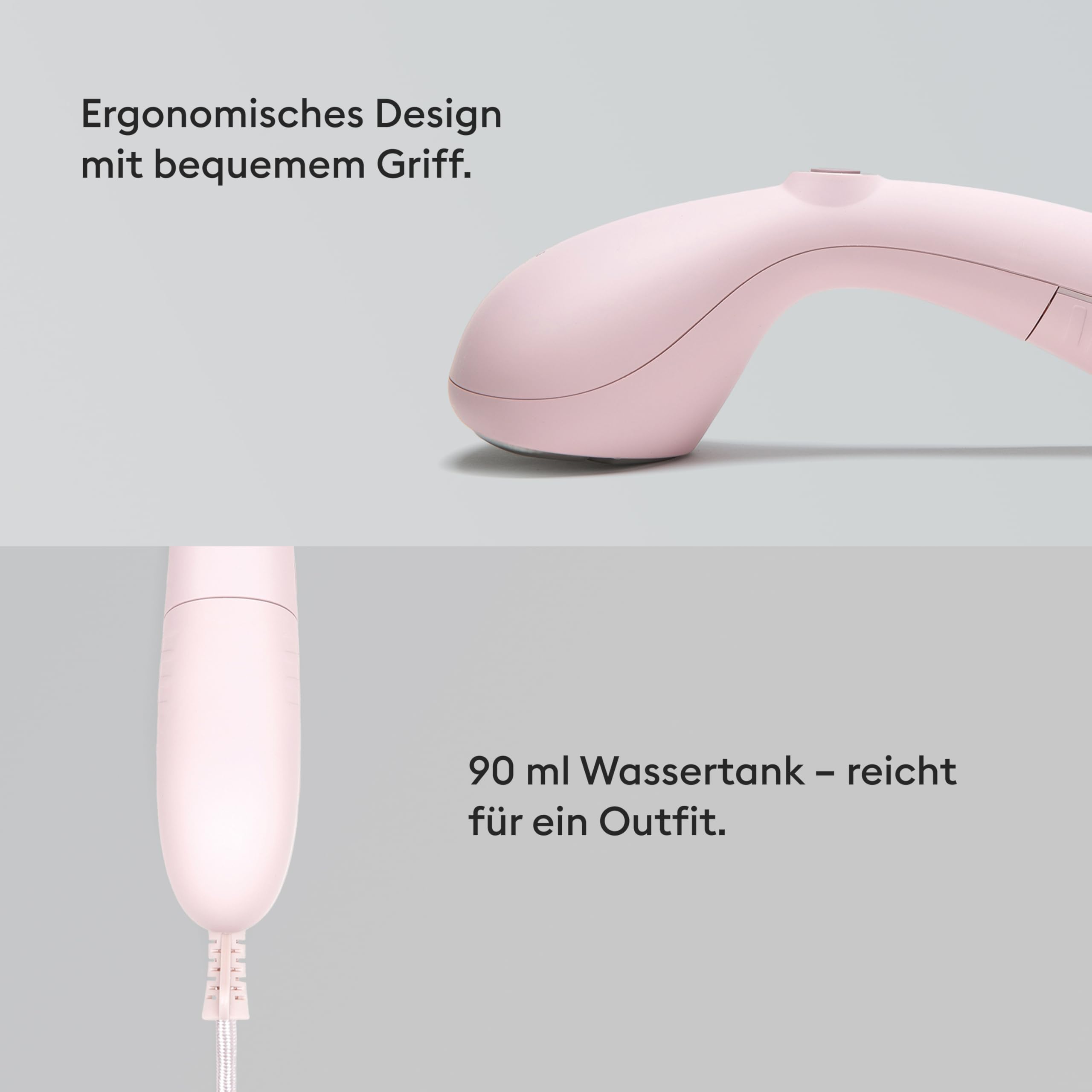 Steamery Dampfglätter Cirrus 2, 1500W, Dampfleistung 15g/min, Faltenfreie Ergebnisse, Aufheizen in 20 Sekunden, Tragbar, Ergonomisch, Skandinavisches Design, Rosa