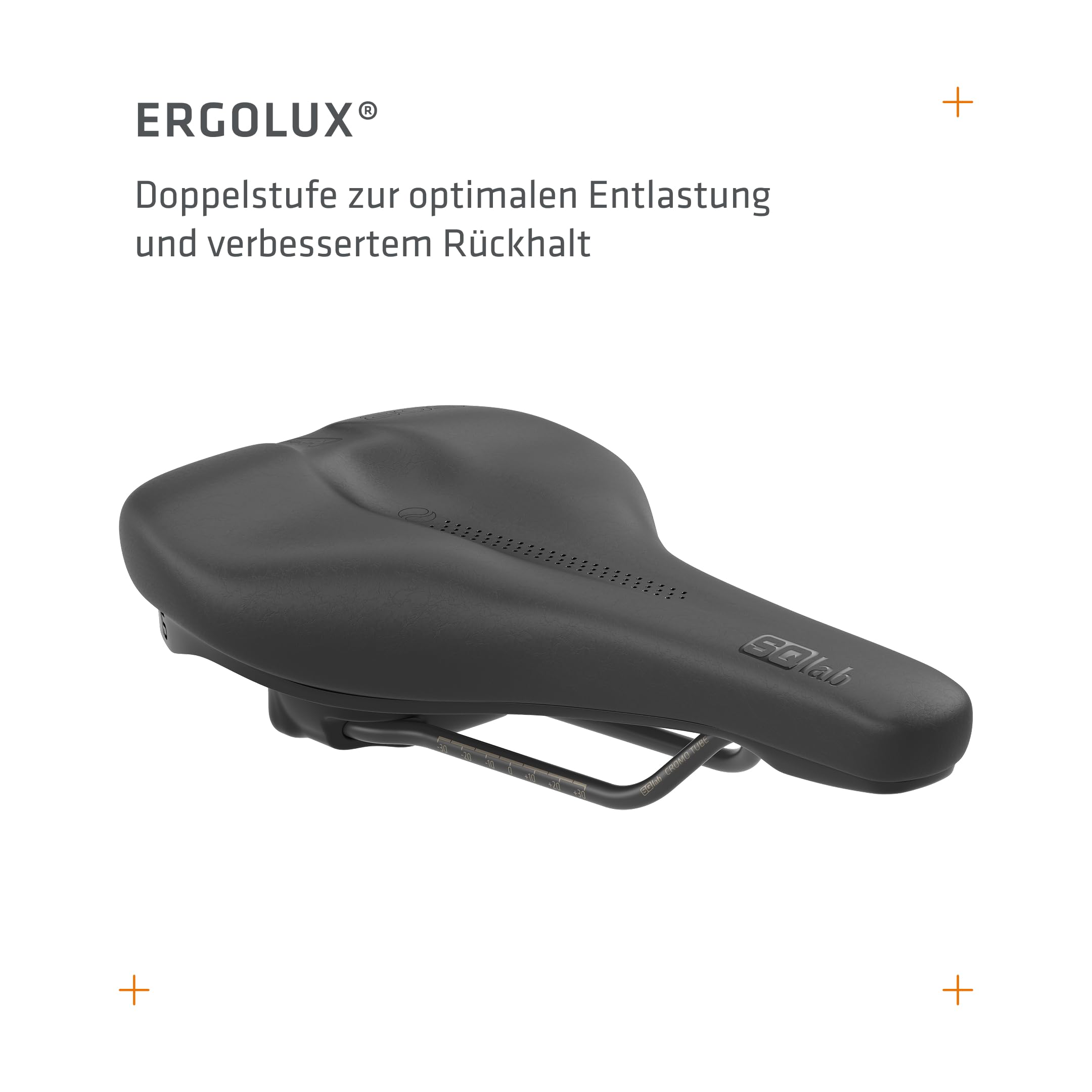 SQlab Sattel 602 Ergolux Active 2.1, Trekking & City Fahrradsattel, Unisex, in schwarz