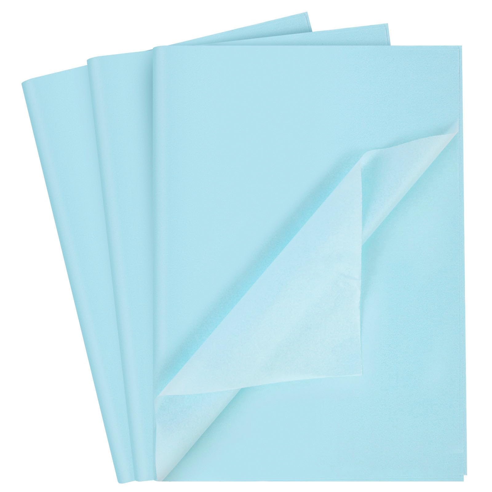 Shindel 120 Sheets Blue Tissue Paper, 20x14 Inch Light Blue Tissue Paper for Gift Bags Christmas Birthday Wedding Baby Shower Party Decorations DIY