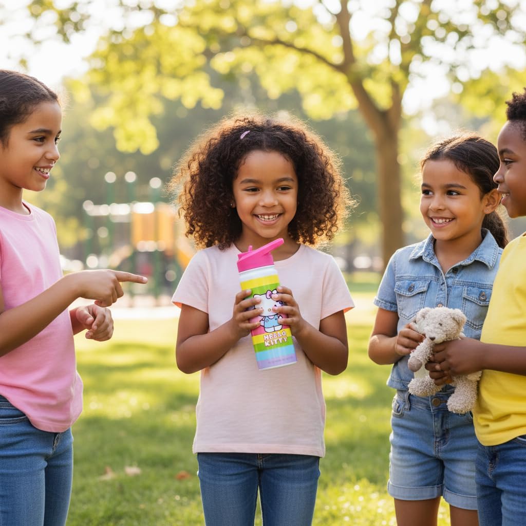Sanrio Hello Kitty Insulated Stainless Steel Water Bottle | 20 Oz Insulated Water Bottle | Kids Water Bottle Thermos for Girls, Boys, Unisex - Image 6