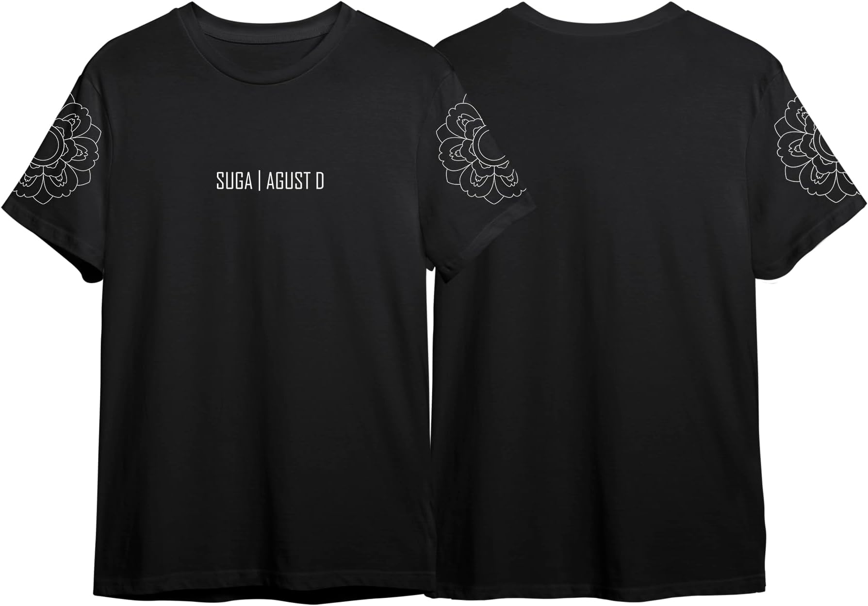 BTS Suga AgustD D Day World Tour Unisex Regular Fit Black T Shirt for Men & Women
