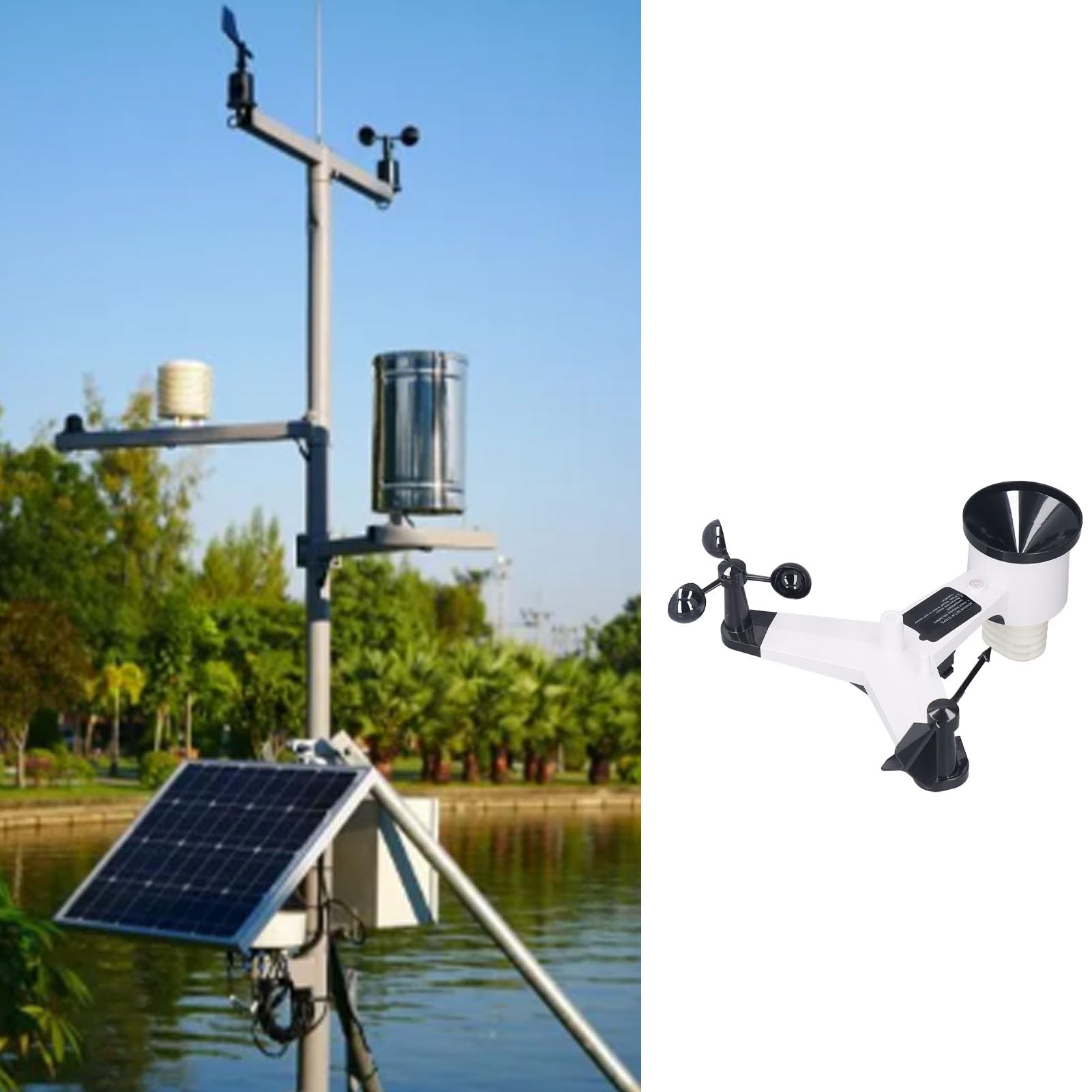 Station de surveillance météorologique, Center météo amélioré, intérieur et extérieur, écran Lcd multifonctionnel pour maison, ferme, Camping, camping-car, voyage