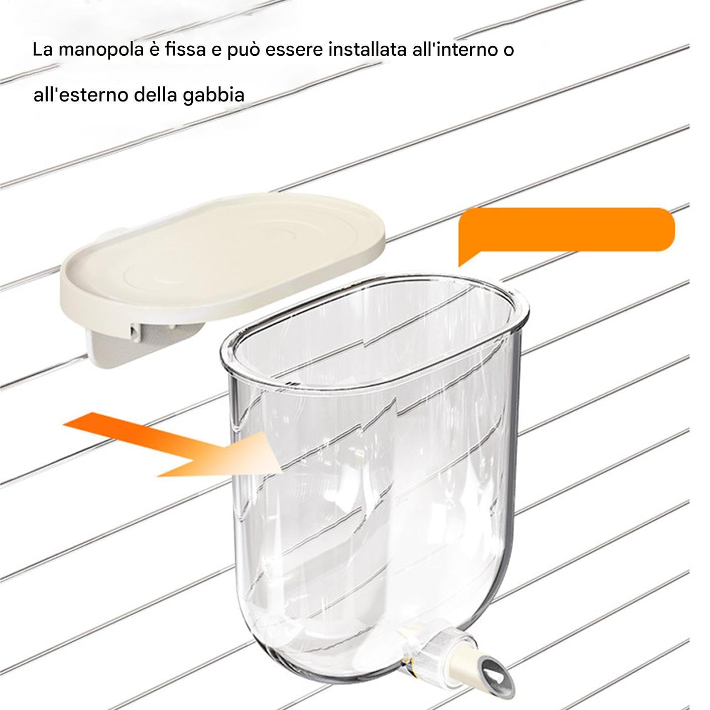 Bevitori D'acqua Per Uccelli | Beverino per Pappagallini | 330ml Tocco A Spillo Senza Gocciolamento Bevitore Da Montare Per Colibrì Pappagallini Fringuelli Pappagalli Canarini Cocorite