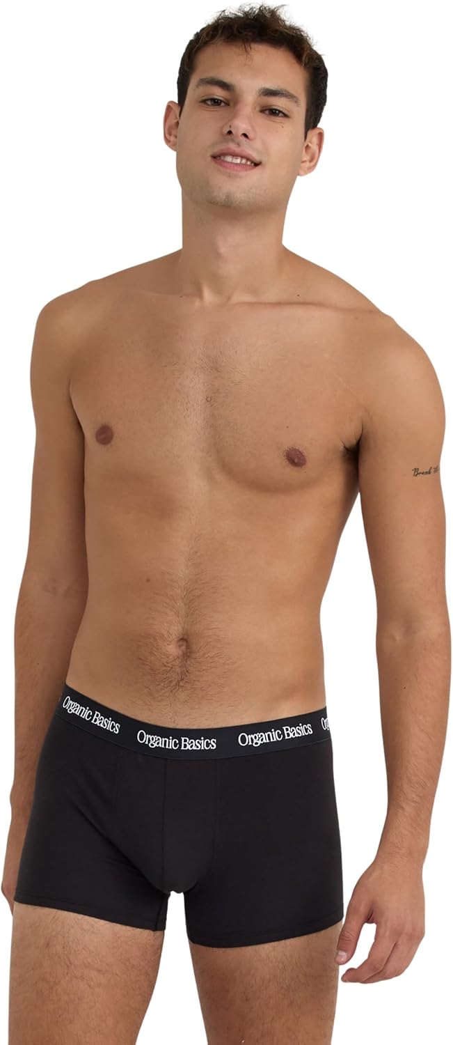Organic Basics Men's Core 3" Organic Cotton Boxer Trunk Underwear 3-Pack