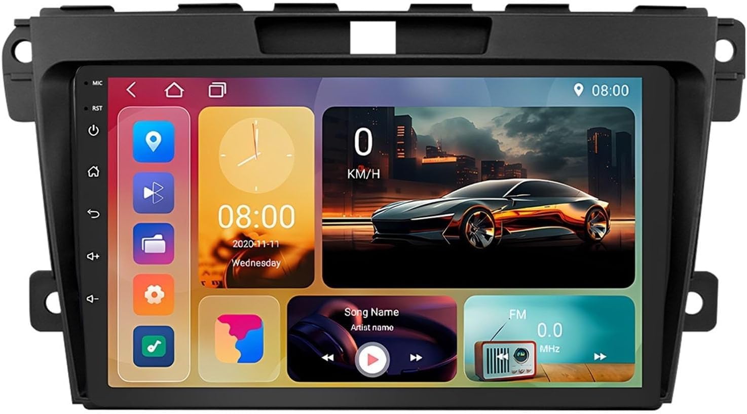 ,H8 8g+256g,9-calowy ekran dotykowy IPS Android 15 do radia samochodowego dla M-azda CX‑7 2008‑2015, bezprzewodowy Carplay, Android Auto, GPS, WiFi, Bluetooth, DSP, OBD2, DVR