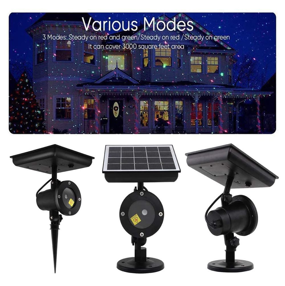 Proiettore solare a LED, proiettore da discoteca per prato e giardino impermeabile IP65, decorazioni paesaggistiche per esterni e illuminazione natalizia