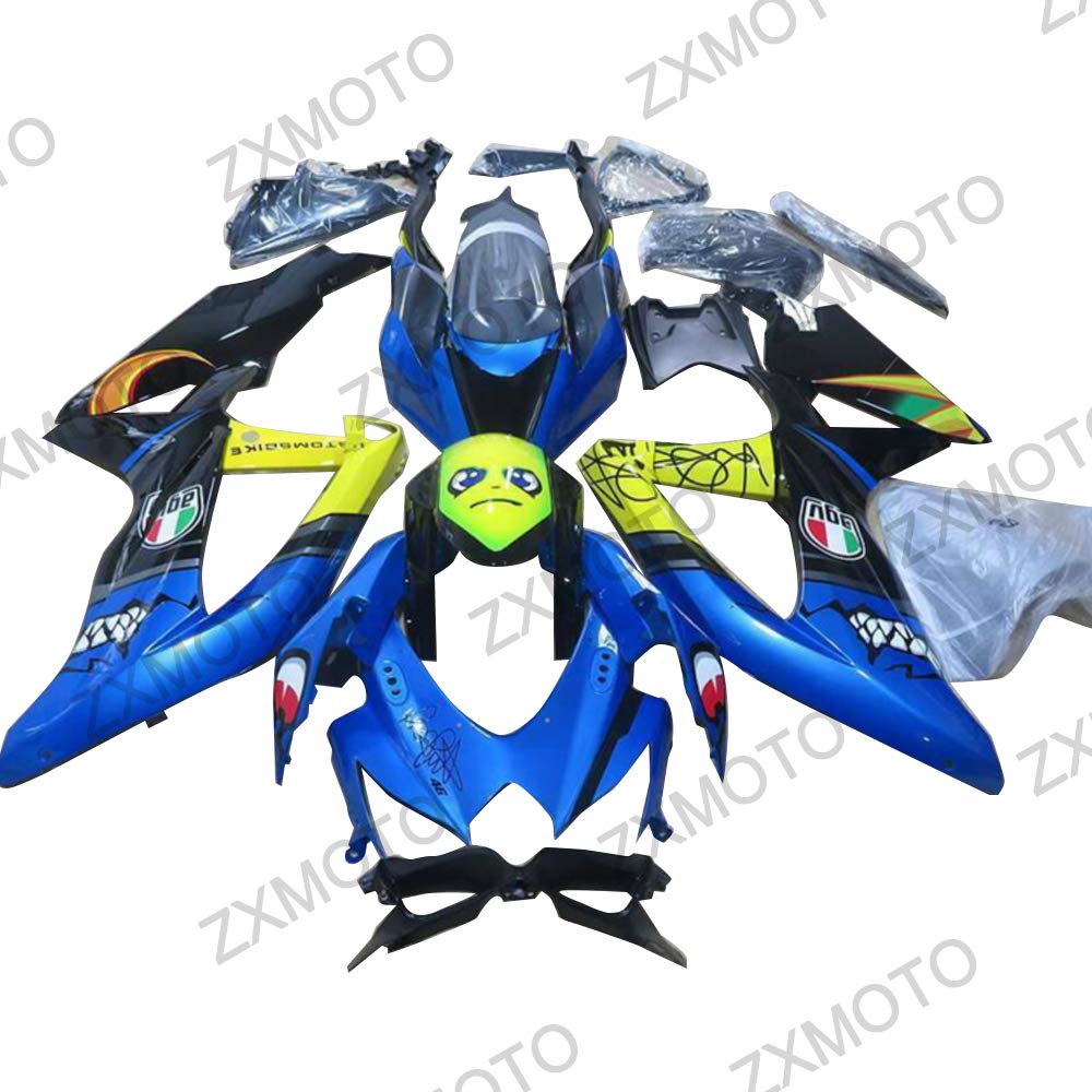Amazon.co.jp: ZXMOTO ブルーシャーク オートバイフェアリングキット