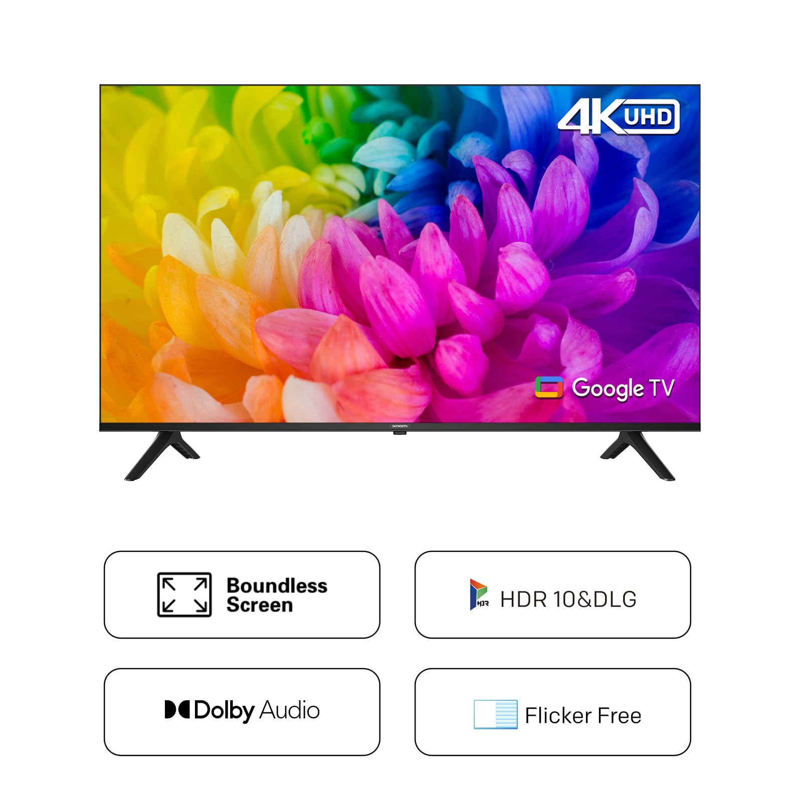 【R.K】skyworth 43【新品、未使用】 Skyworth 43-Inch 4K UHD Smart TV, UE7600 Series Google TV with