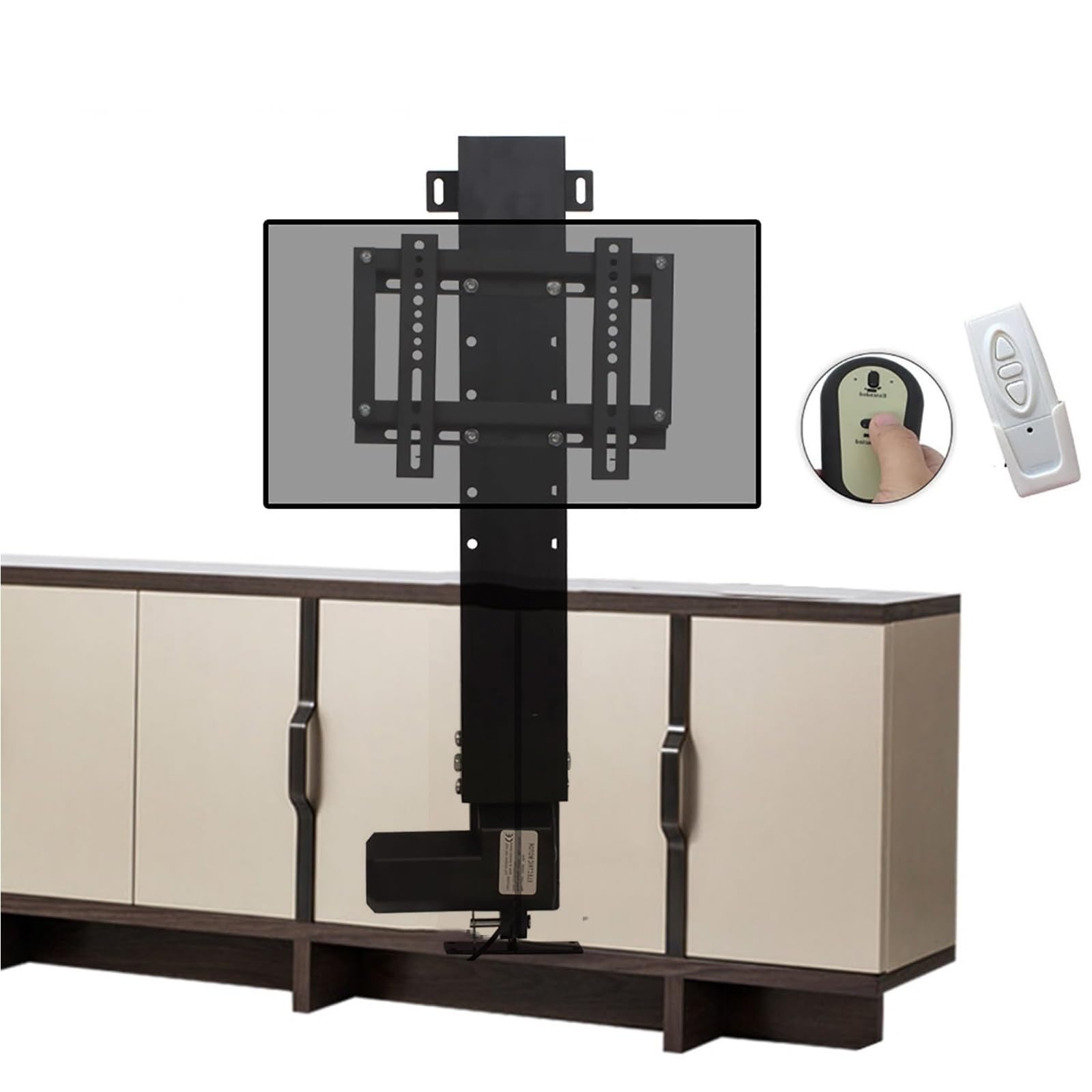 Soporte motorizado para TV - Soporte de Suelo para TV LCD, con Control Remoto. Soporte eléctrico para TV con elevación automática y Altura Ajustable. Se Puede Ocult,14-32inch