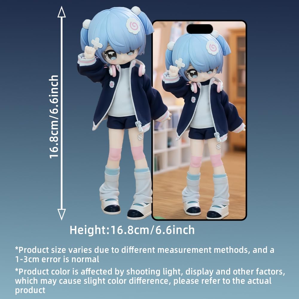 niannyyhouse 1/12 BJD Blind Box Figuren, Ball Jointed Doll with Clothes, Small Key Design Collection, Action Figure Collectable Ornaments (6PCs)