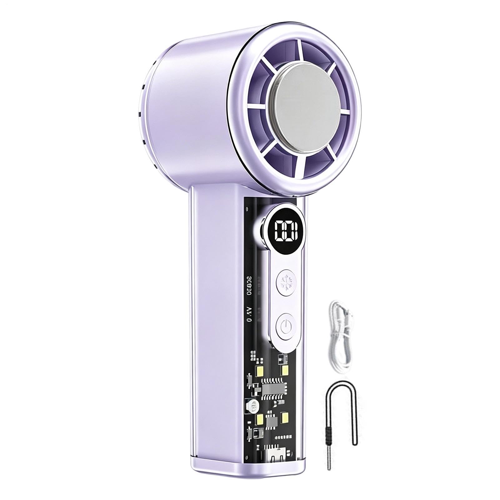 Ventilateur portatif rafraîchissant USB 100 vitesses avec batterie 5000mAh