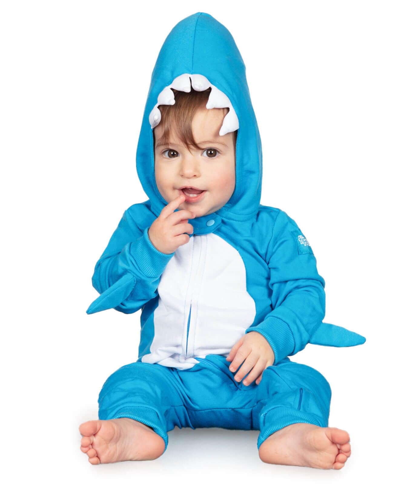Disfraz de tiburón para bebé Tipsy Elves mameluco unisex que no pica 6