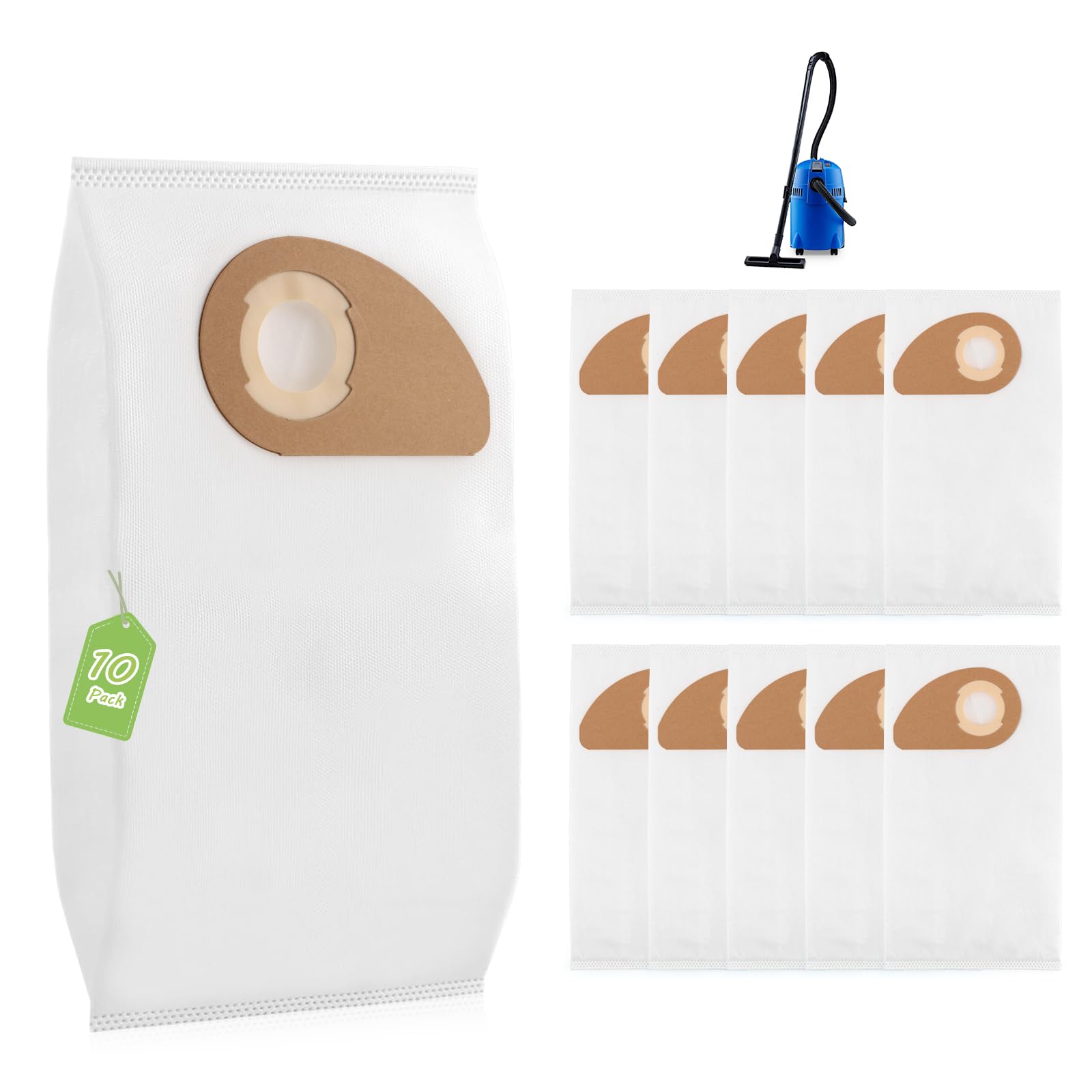 RongZy 10 Pack for Nilfisk Buddy II 12/18 Dust Bags Replacement