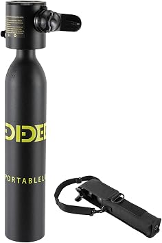 Scuba Tank 0.5L Mini Scuba Tank Reusable Diving Tank for 5-10 Minutes Underwater Device Scuba Cylinder Deepest 33FT Dive Portable Lungs Scuba Diving Gear for Underwater Active | US Stock