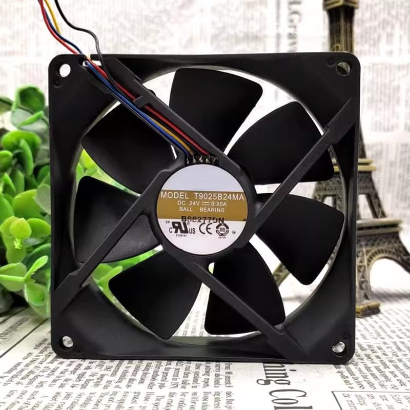 T9025B24MA 9025 DC 24V 0.20A 9cm Temperature-Controlled Frequency Converter Cooling Fan 90 * 90 * 25mm