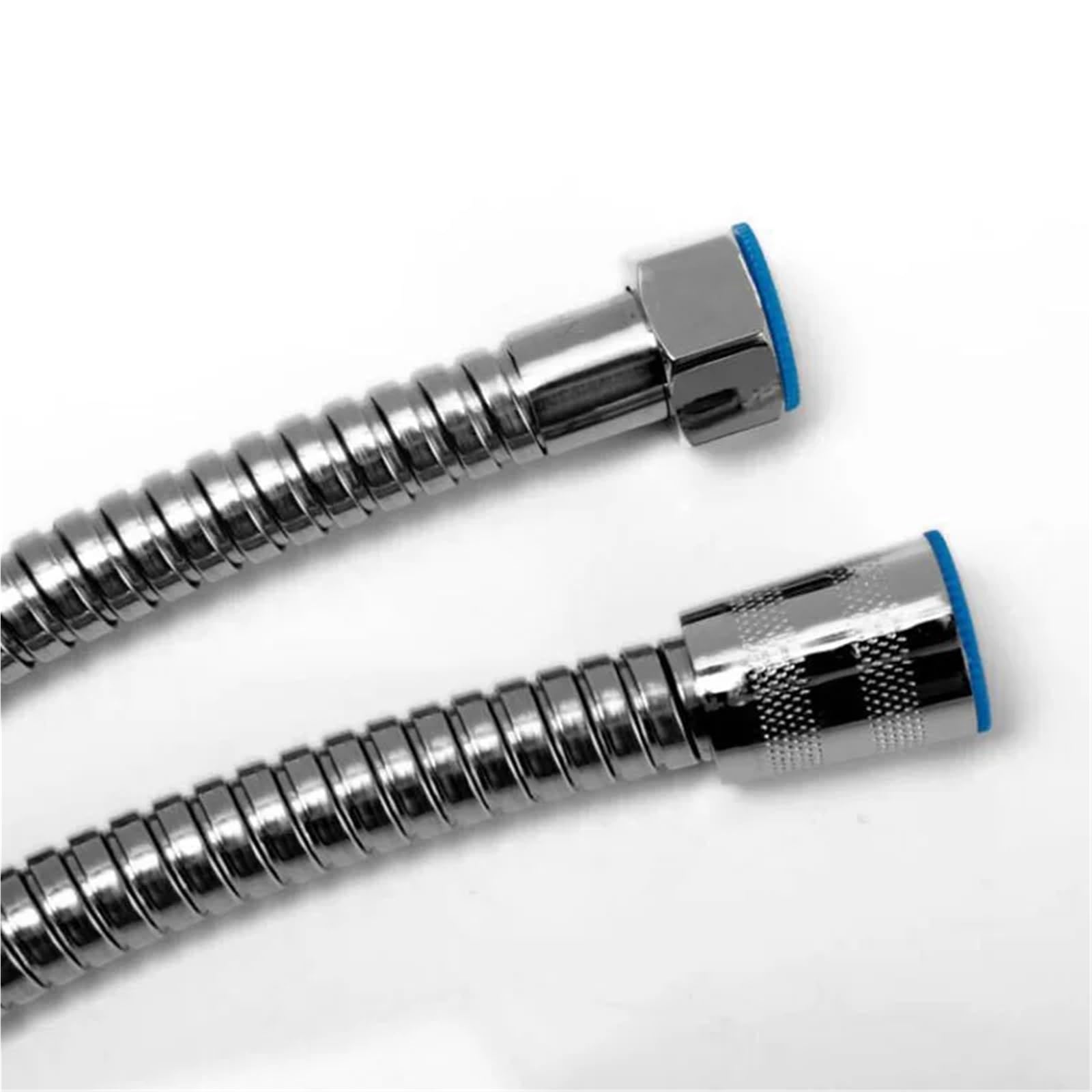 Flexo de ducha de repuesto acero inoxidable plateado 60-200 cm(60cm)