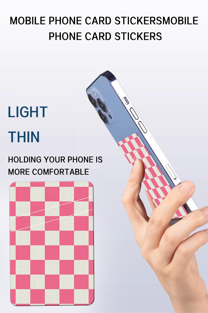 Phone Card Holder DAORJWL Leather, Dual Pocket Phone Wallet