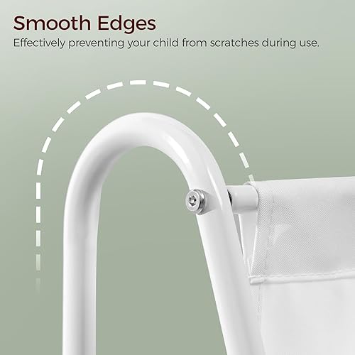 Miniatura 7 de MAHANCRIS Estantería para niños, estantería de 4 niveles, estante para libros con 2 cajones de tela, estante de almacenamiento para libros para