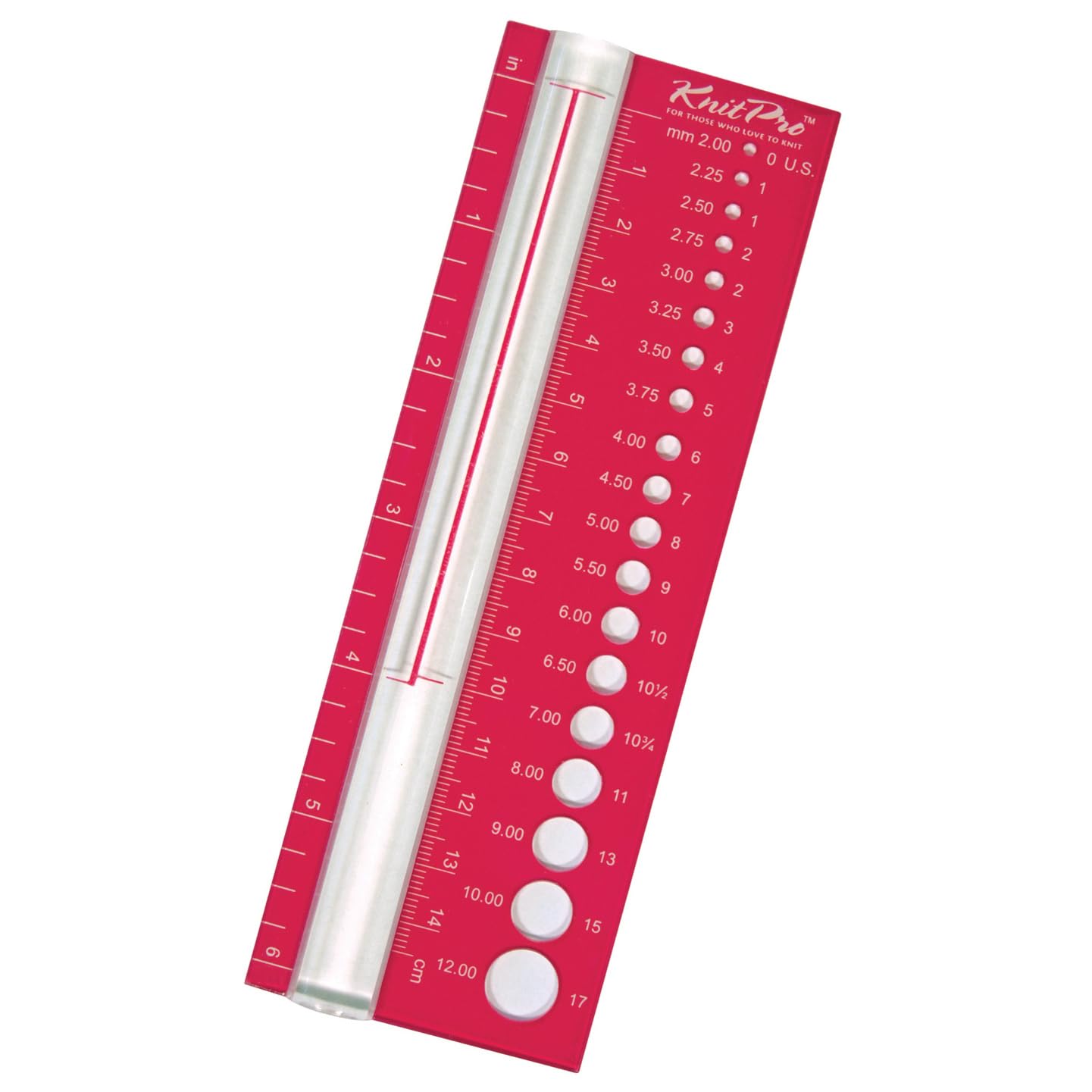 KnitPro - KnitPro Knitting Needle Gauge - 1 Piece, Sortiert, Pink