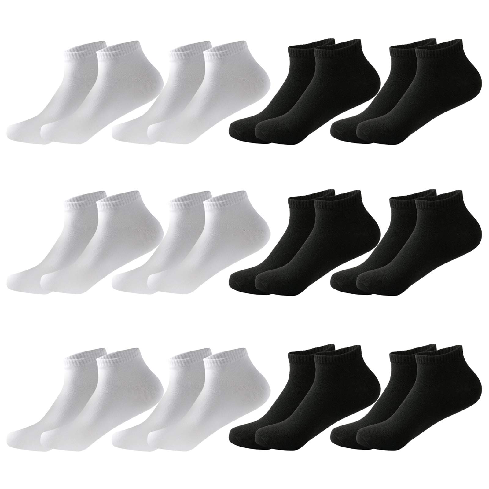 MOCOCITO 6/8/12 Pares Calcetines Cortos Hombre & Mujer | Calcetines Deporte | Calcetines Mujer Divertidos | Calcetines Invisibles Mujer | Talla:35-48