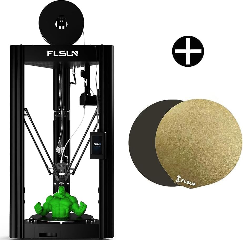 FlSUN Super Racer PEI Sheet Magnetic Flexible Heated Bed,PEI Spring Steel 270x270mm for 3D Printer Flsun SR and Flsun QQS PRO