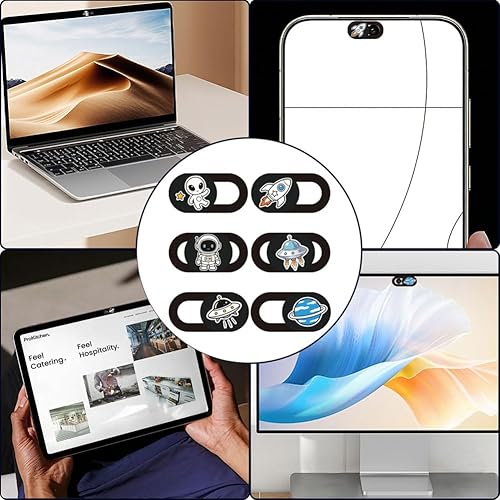 Miniatura 5 de 6 unidades de 6 estilos de nave espacial alienígena linda cubierta para cámara de laptop, accesorios de protección de privacidad, bloqueador de