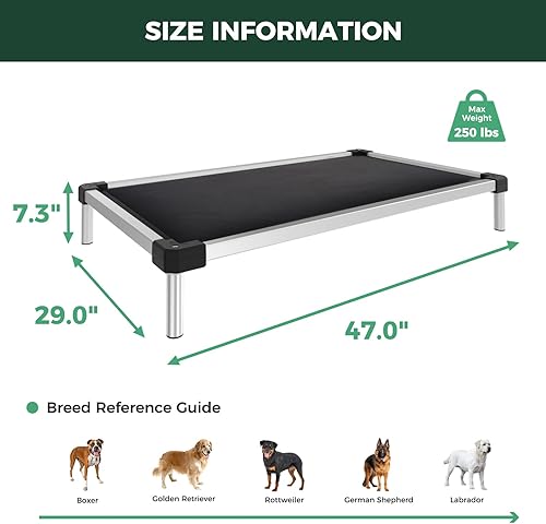 Miniatura 7 de FXW TitanNest - Cama elevada para perros a prueba de masticación, cuna elevada para uso en interiores, exteriores y campamentos, duradera y lavable,