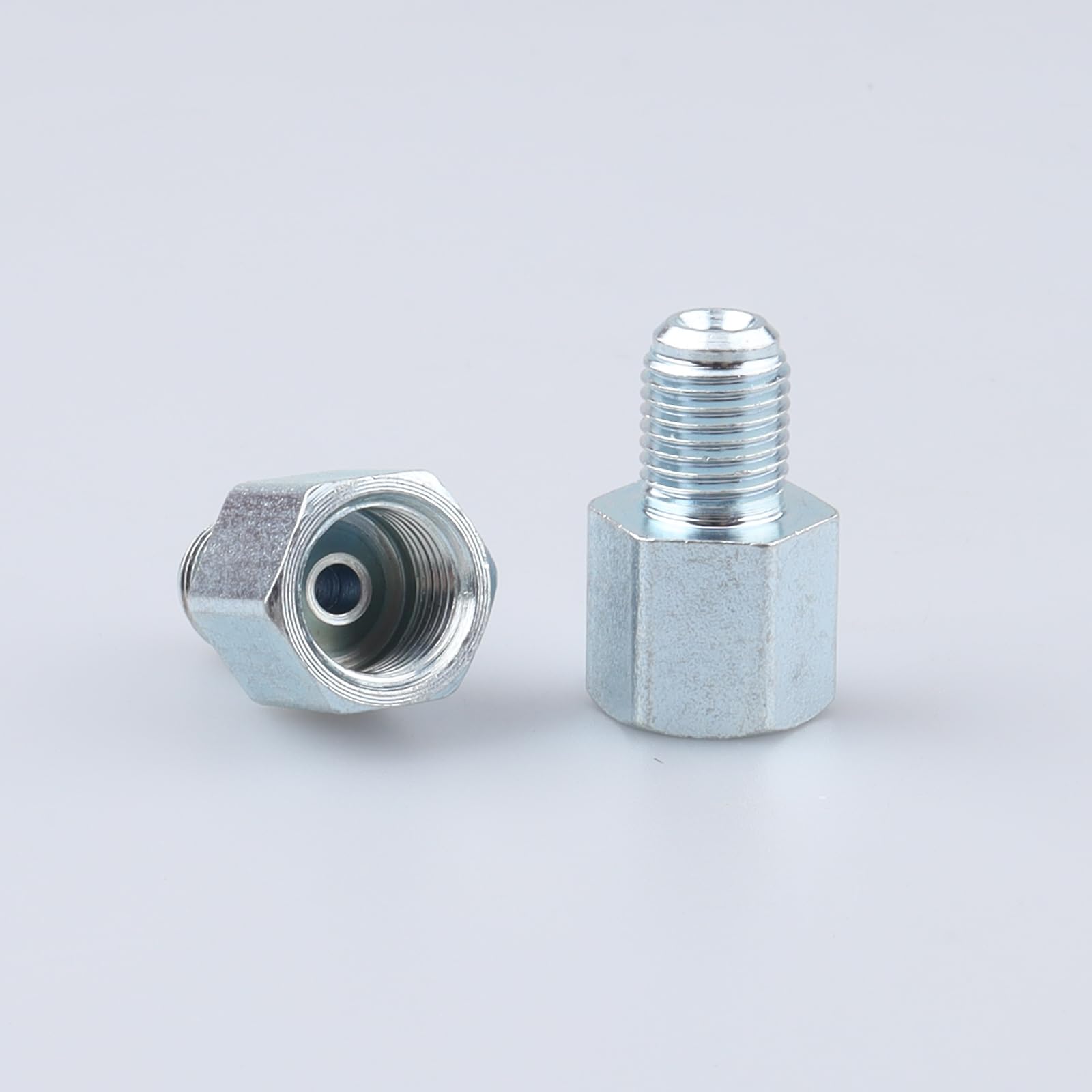 AC PERFORMANCE 7/16x24 Inverted to 3/8x24 Fittings Zinc Steel 2PCS 25mm OAL