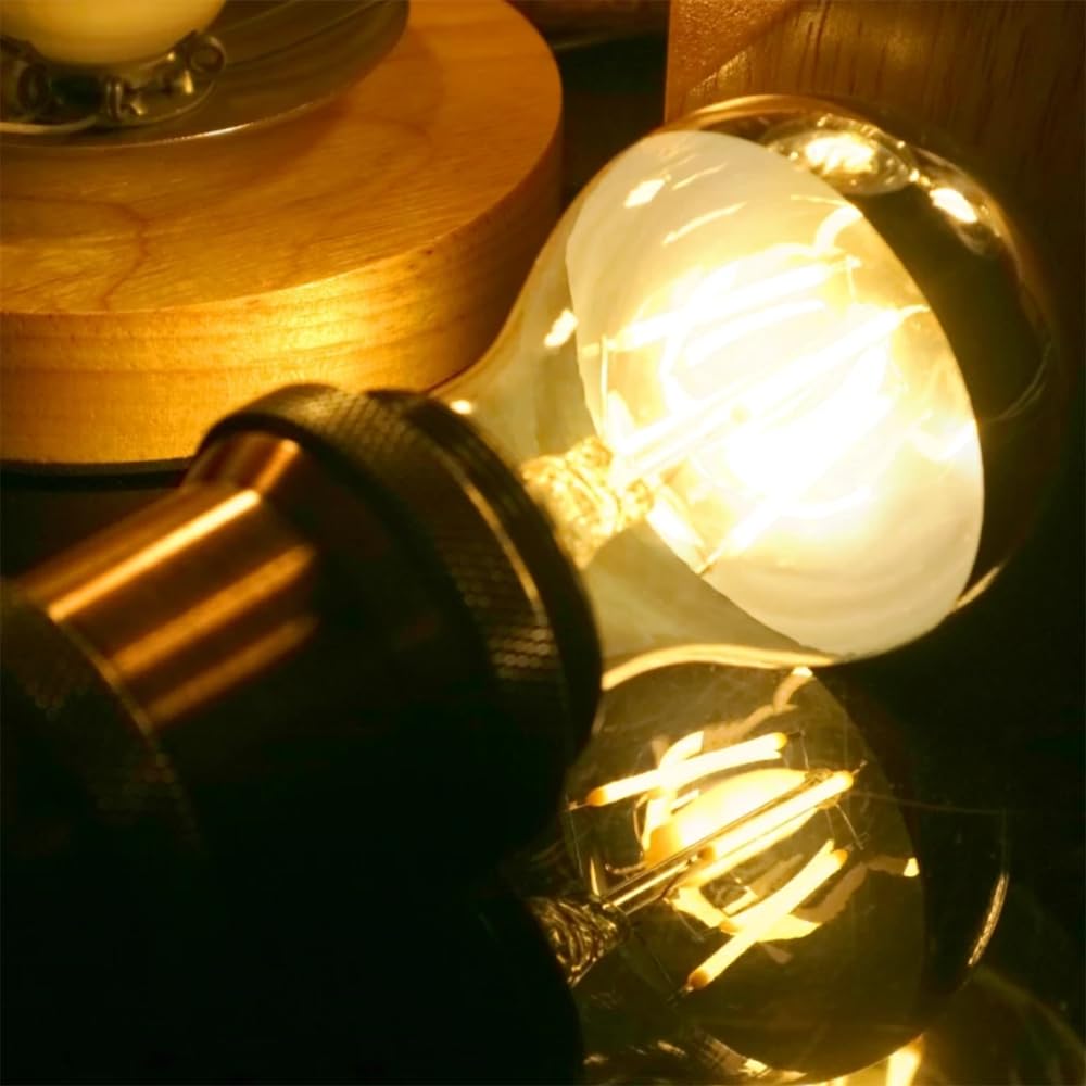 6Pz A60 E27 4W 6W 220V Specchio D'argento Retro LED Lampadina Filamento Vintage LED Camera Lampada Da Tavolo Illuminazione Bianco Caldo,4Watts