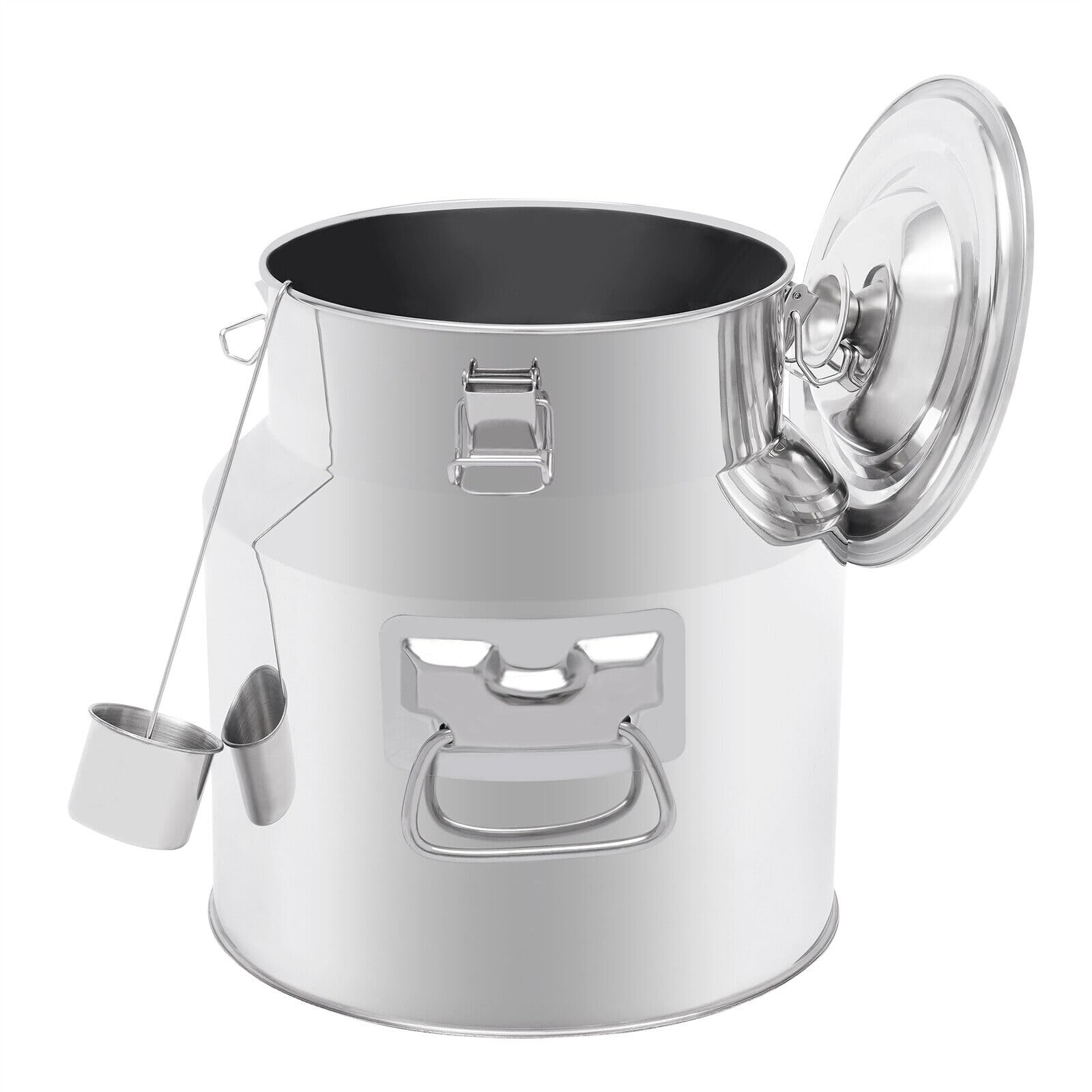 14/18/22/28L Milchkanne Edelstahl Milchkrug Milch Transportkanne Milchbehälter,Für Die Lagerung Von Wasser, Milch, Wein, Käse, Sahne, Mehl, Öl, Ghee Und Trockene Lebensmittel (22L)