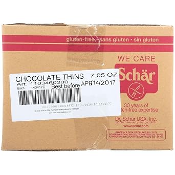Schar Gluten Free Chocolate Thins, 7.1 oz., 12-Pack