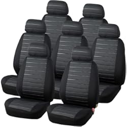 Fundas Asientos Seat Altea Xl TOYOUN Juego de Completo Fundas Asientos Coche Universales para Delantero y Trasero Protector Asiento Coche Airbag Compatibles Funda Coche Asientos 7 plazas Fundas Asientos Accesorios Automóvil, Gris