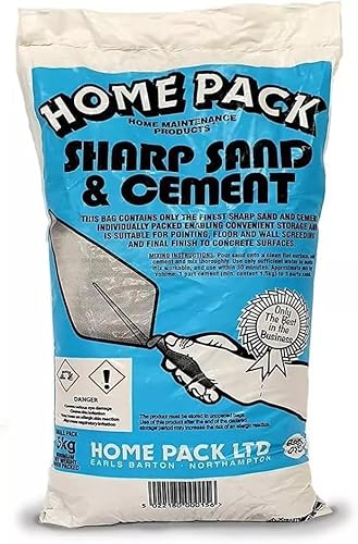 Homepack Ready to Use Sharp Sand & Cement Mix in Easy to Manage Home-Sized Bags (1 x 5kg Bag)