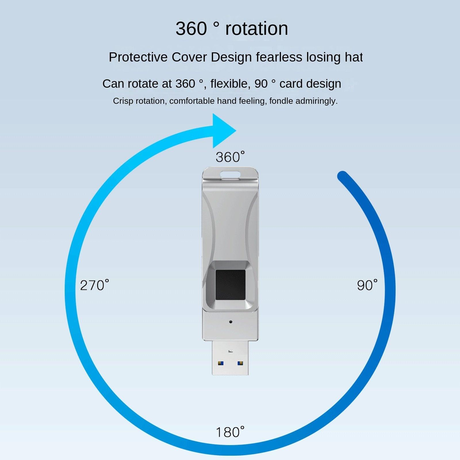Chiavetta USB crittografata con impronta digitale da 64 Gb 128 Gb 256 Gb 512 Gb per computer e telefono cellulare,128GB