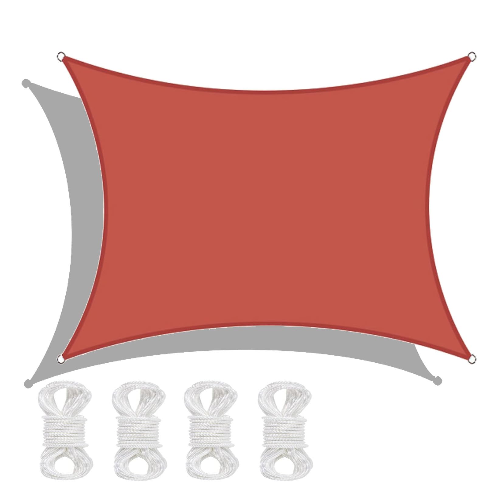 Voile d'ombrage imperméable rectangulaire 2,1x4,9 m terrasse protection UV