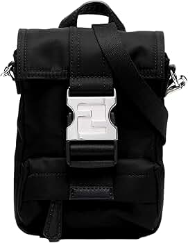 Amazon | FENDI Fendiness ブラック ナイロンバックル ミニ