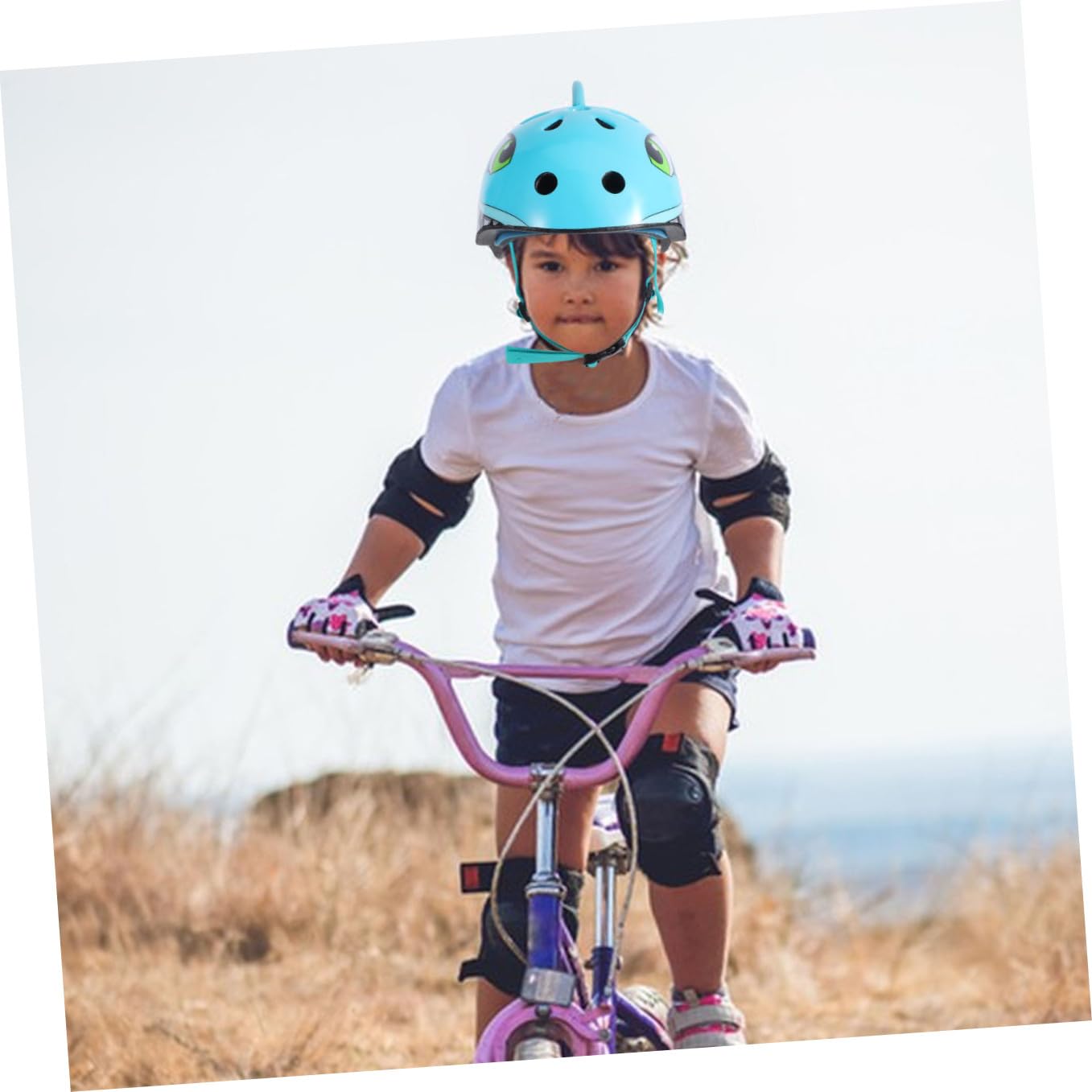Casco De Bicicleta Casco para Niños Niñas Casco De Bicicleta Niños Montar A Caballo