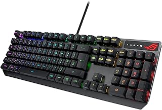 ASUS ROG Strix Scope RX PBT optical Mechanical RGB gaming keyboard for FPS gamers, with ROG Optical Mechanical Switches, All-around Aura Sync RGB illumination, IP56 water resistance
