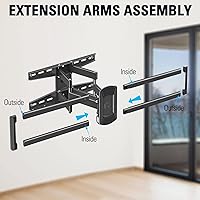 Vista 8 de Mounting Dream Soporte de pared giratorio e inclinable para la mayoría de televisores de 42 a 75 pulgadas, soporte de TV de movimiento completo