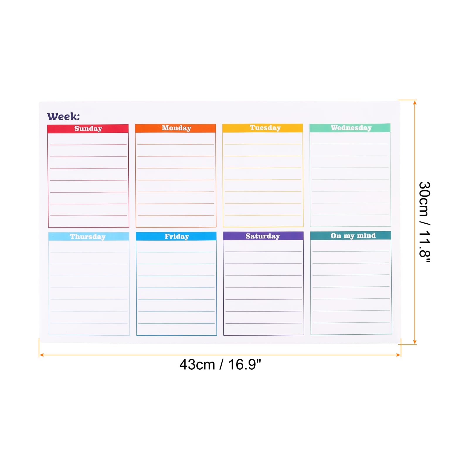 PATIKIL 16.9" x 11.8" Magnetic Chore Chart, 2 Pcs Dry Erasable Whiteboard Calendar Chart for Daily Home Schedule, White - Image 2