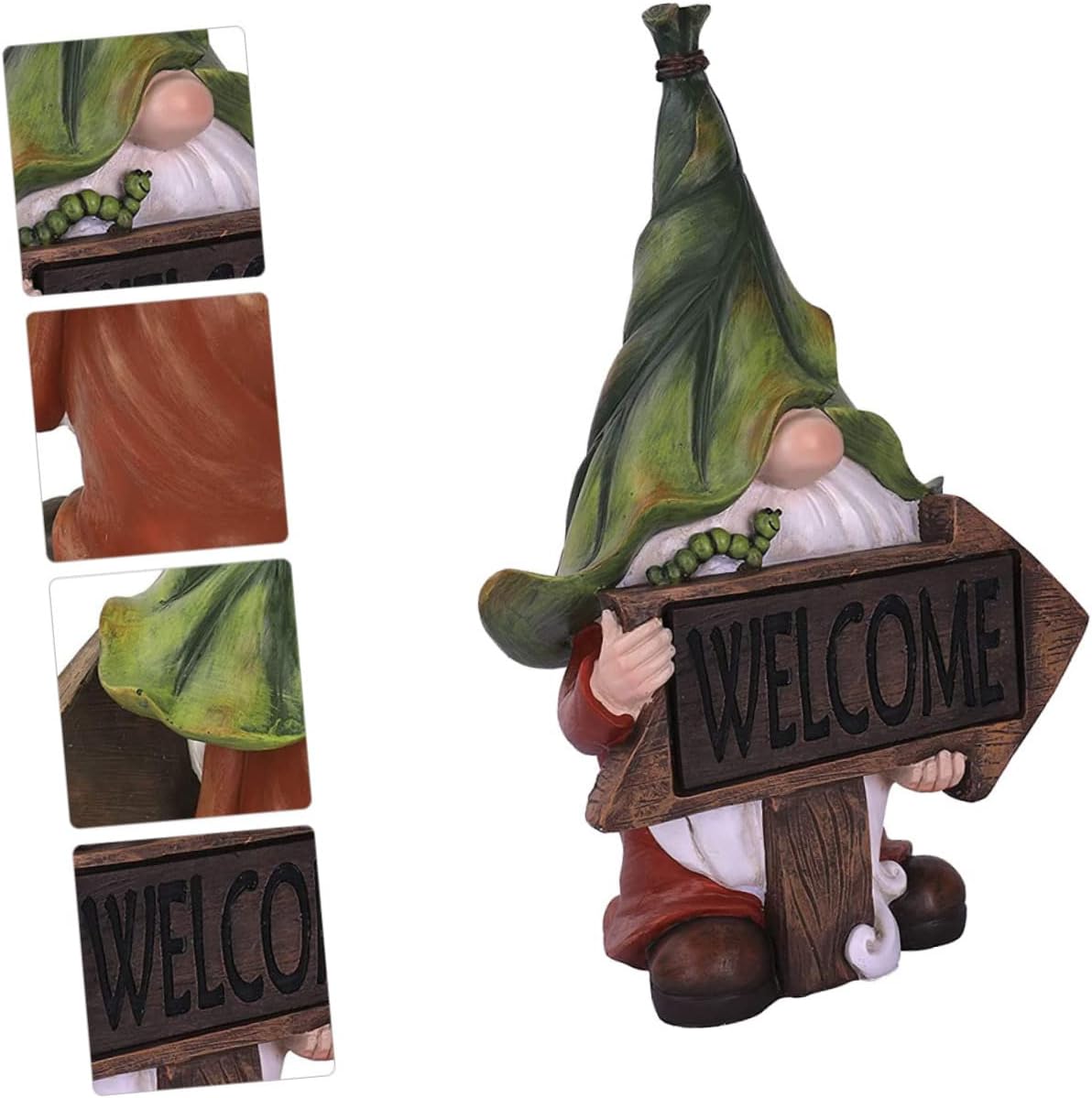 Solar Light Adornment Dwarf Garden Ornament Resin Craft Faceless Old Man Figurine