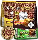 (3 Pack Mixed - Classic, Hazelnut, Extra Rich) OLD TOWN (3 in 1) Coffee Asian Instant Coffee WHALEVE